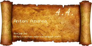 Anton Azurea névjegykártya